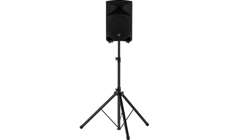 Mackie Thump12 Mounted on a speaker stand
