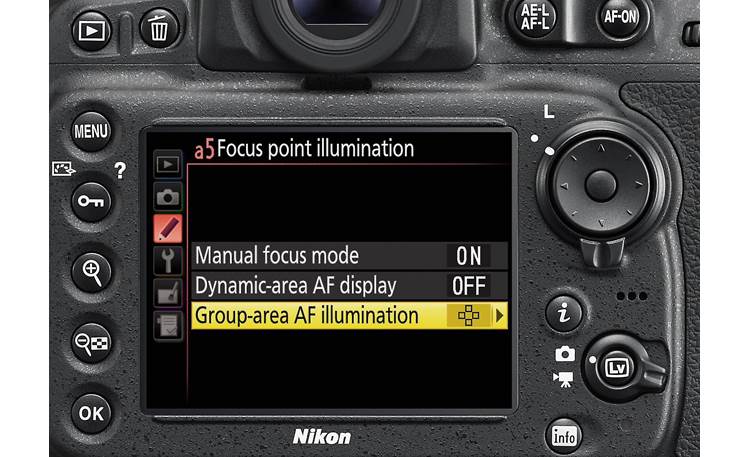 Nikon D810 (no lens included) Extensive menus give you manual control over camera functions