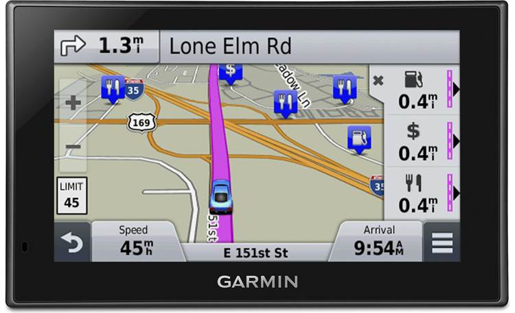 Garmin nüvi® 2559LMT See what's up ahead at the next exit