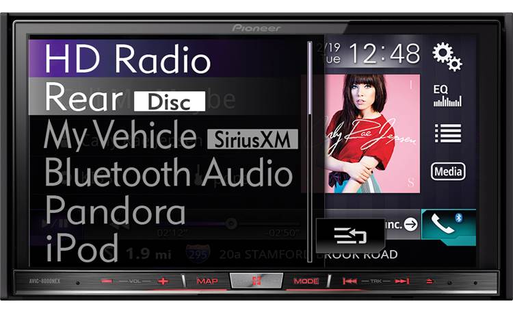 Pioneer AVIC-8000NEX Enjoy HD Radio broadcasts with album artwork and artist info where available