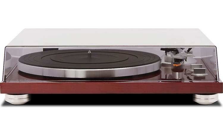 TEAC TN-300 Shown with included dust cover closed (Cherry)