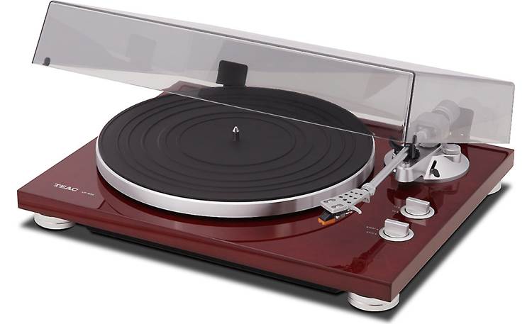 TEAC TN-300 Shown with included dust cover open (Cherry)