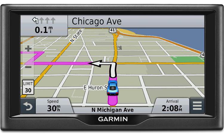 Garmin nüvi® Portable navigator with 6" screen lifetime updates at Crutchfield