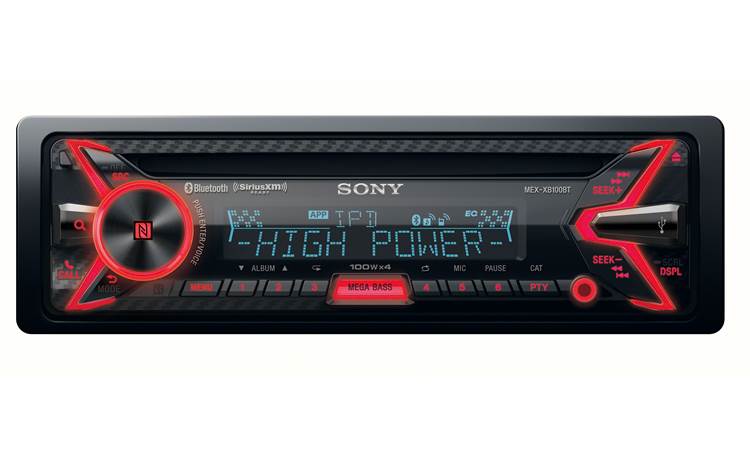 Sony mex-xb100bt Hi-Power Bluetooth lector de CD/ radio AM/ FM estéreo para  auto de un solo DIN SiriusXM con 160 vatios de valor cuadrático medio