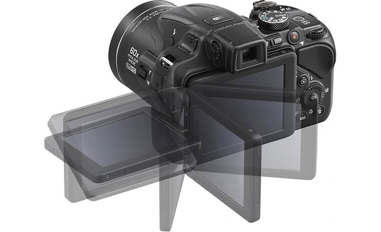 Nikon Coolpix P600 The tilting LCD viewscreen offers multiple options for framing shots