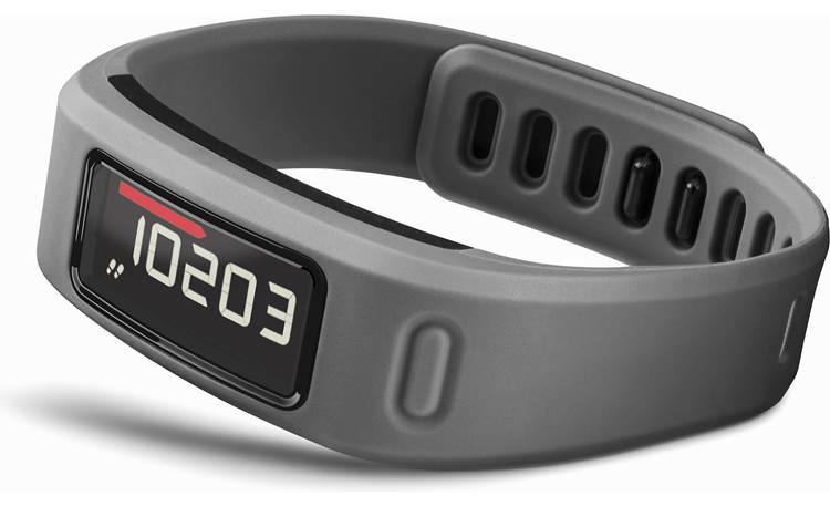 vivofit™ Bundle (Slate) Fitness band with heart-rate monitor strap at