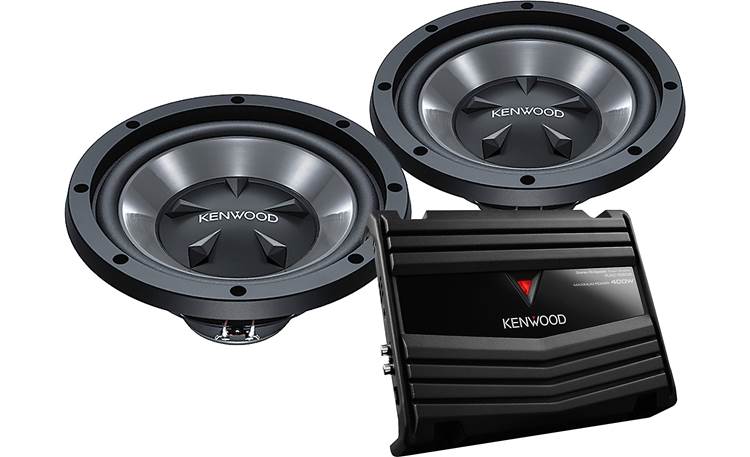 Kenwood Bass Party Pack 12" Subs Pair Plus 2-Channel Amplifier P-W1221 