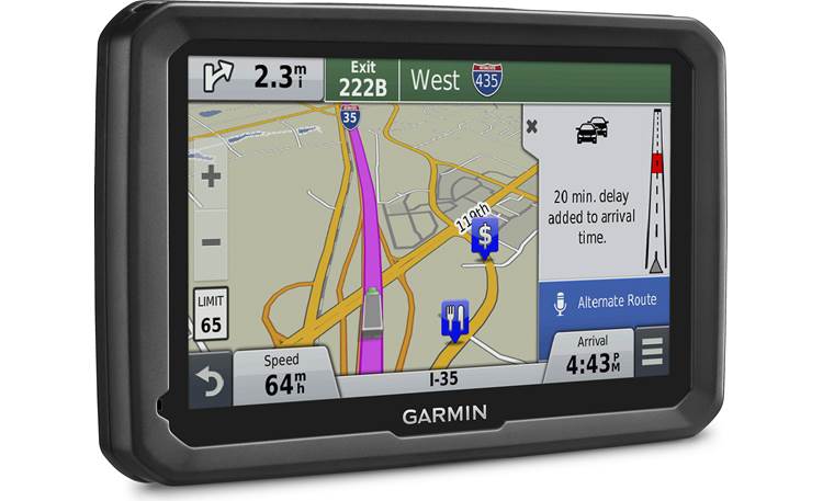 Garmin 770LMTHD navigator with 7" display for truckers — includes free lifetime map and traffic updates at Crutchfield