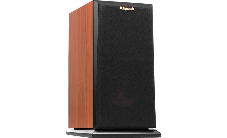 Klipsch Reference Premiere RP-150M Angled front view with grille attached (Cherry)