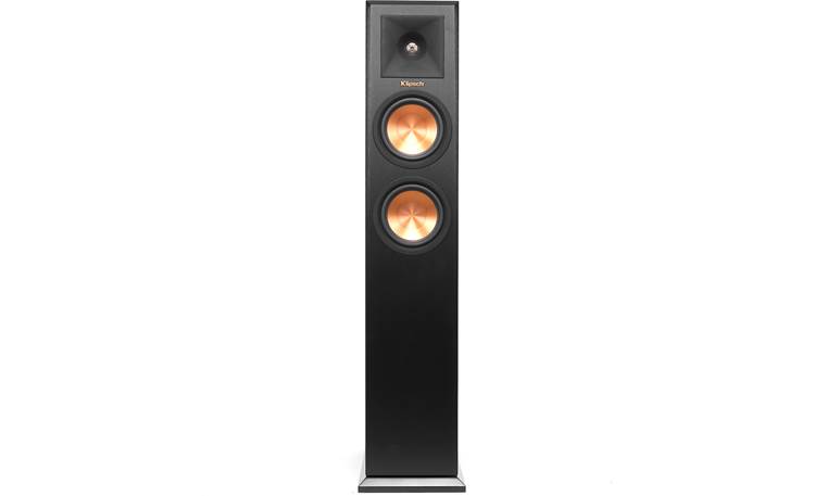 Klipsch Reference Premiere RP-250F Direct front view with grille off (Ebony)