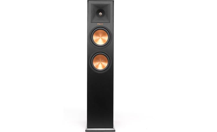Klipsch Reference Premiere RP-260F Direct front view with grille off (Ebony)