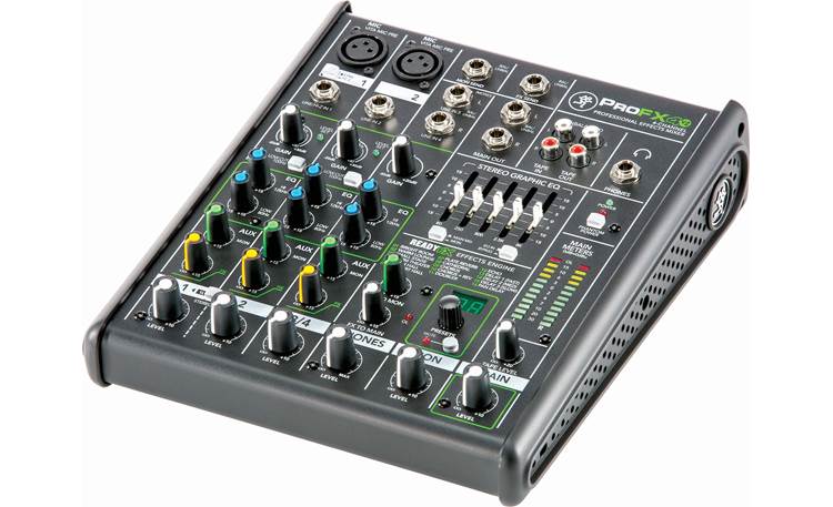 New Mackie PROFX4v2 4 Channel Compact Mixer w Effects PROFX4 V2 XLR Cables 2 