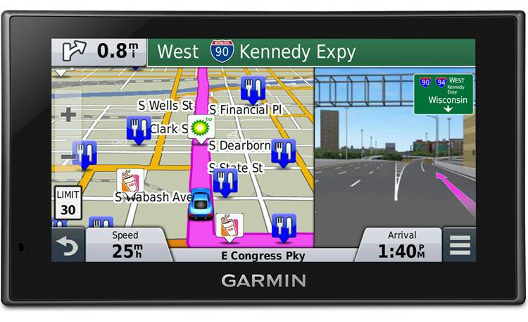 Garmin nüvi® 2699LMTHD navigator with 6.1" screen and voice-activated navigation plus free lifetime map and traffic updates Crutchfield