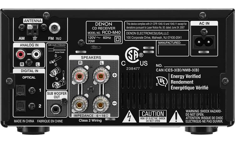 Denon D-M40 CD/FM micro desktop stereo system at Crutchfield