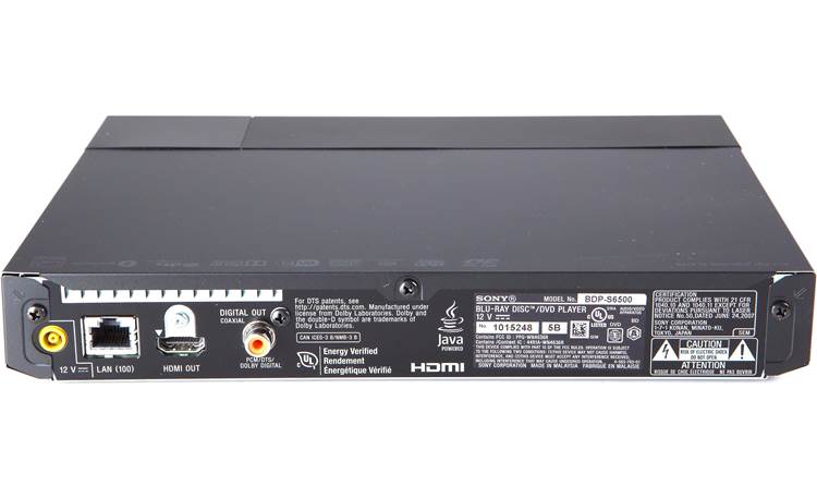 Sony BDP-S6500 3D Blu-ray player with 4K upscaling and Wi-Fi® at 