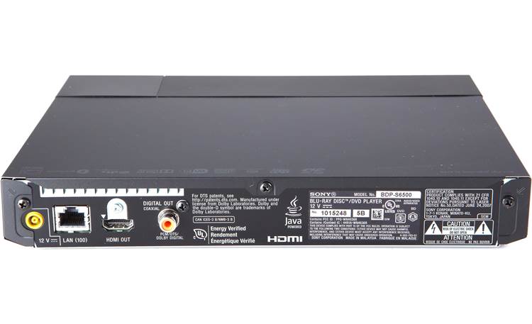 Sony BDP-S6500 3D Blu-ray player with 4K upscaling and Wi-Fi® at