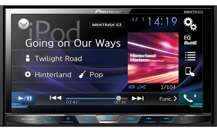 Pioneer AVH-X4800BS More screen to enjoy, with the AVH-X4800BS's 6.95