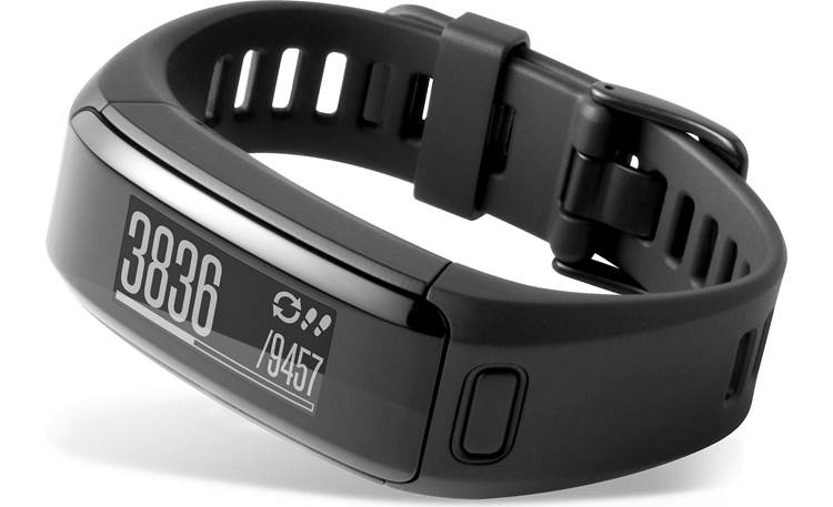 Garmin vivosmart® (Black large fit) Water-resistant activity tracker with built-in heart rate monitor at Crutchfield