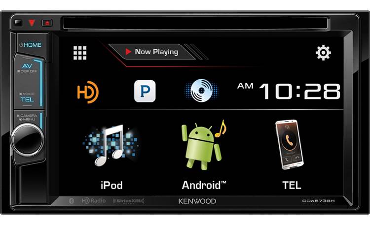 Kenwood DDX573BH Control Bluetooth, HD Radio, and SiriusXM from the 6.2
