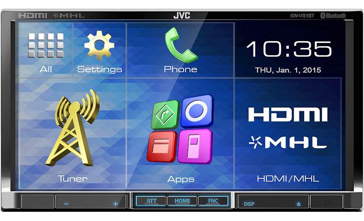 JVC KW-V51BT JVC lets you customize the layout on the 7