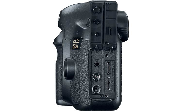 Canon EOS 5DS (no lens included) Left side with connection ports visible