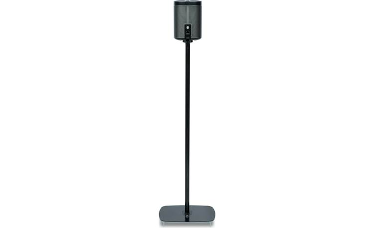 Flexson Floor Stand (pair) Black - back view (Sonos PLAY:1 not included)