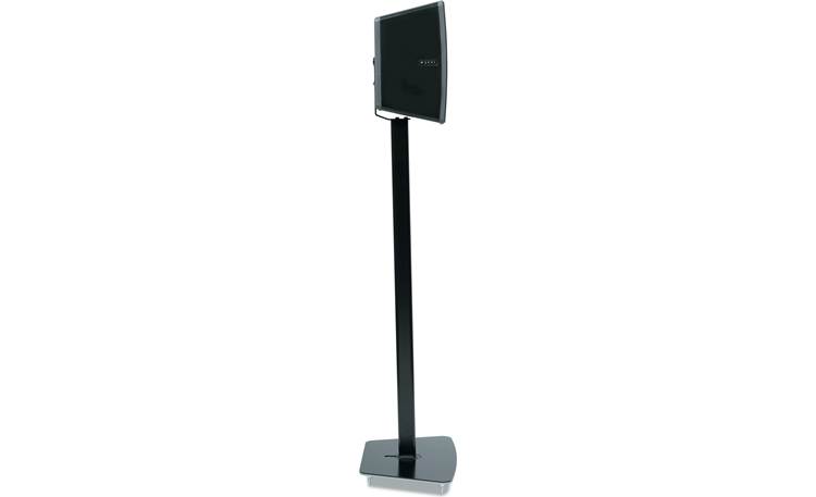 Flexson Floor Stand Black - profile with speaker set vertically (Sonos PLAY:3 not included)