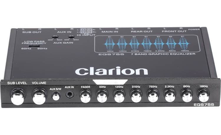 Clarion EQS755 7-band graphic equalizer — 1/2-DIN chassis (1