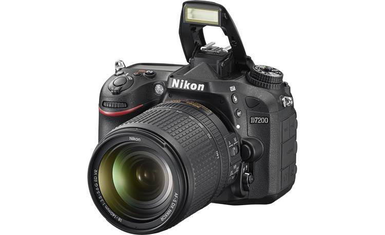 Nikon D7200 Telephoto Lens Kit Front, with flash open