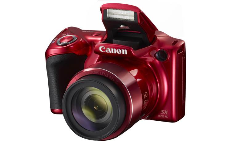 Canon PowerShot SX420 IS Shown with built-in flash deployed
