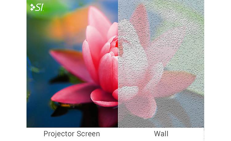 Screen Innovations 1 Series A projector screen provides a much more vibrant image than a wall
