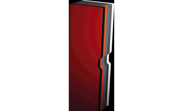 Sonus Faber Chameleon T Side panels in Red, Black, Orange, Metallic Blue, Metallic gray, and White