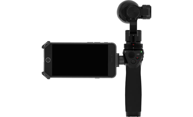 DJI Osmo Monitor your shot by connecting a smartphone (not included)