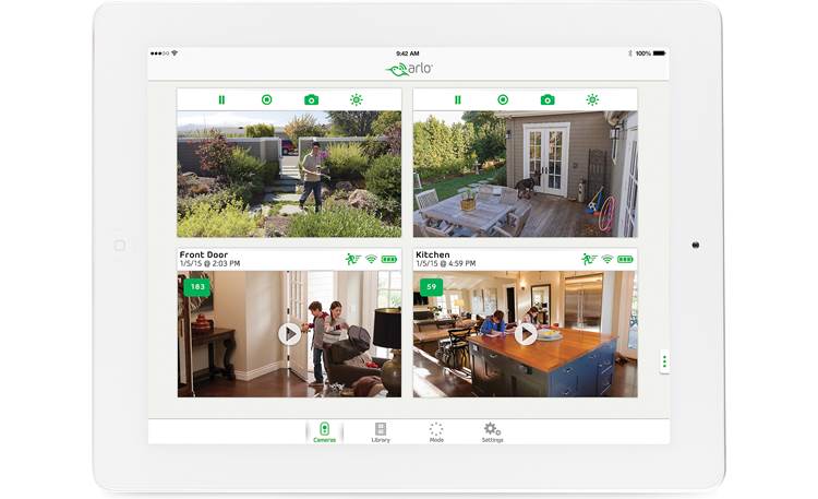 Arlo Smart Home Security Camera System Use the free Arlo app to monitor your cameras in real time