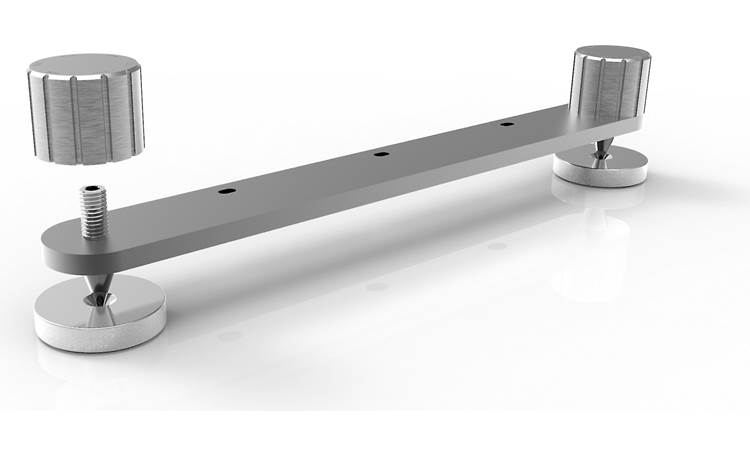 ELAC Uni-Fi UF5 Included stabilizer bars with adjustable spiked feet and protective floor discs
