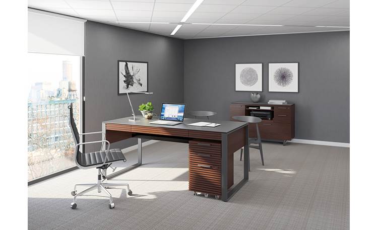 BDI Corridor 6520 Chocolate Stained Walnut - part of the BDI Corridor office suite (desk and mobile file pedestal not included)