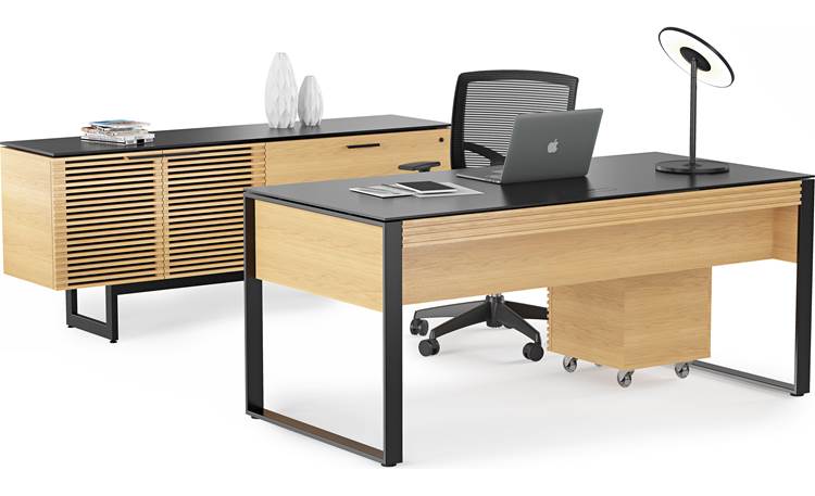 BDI Corridor 6521 White Oak - part of the BDI Corridor office suite (mobile file pedestal and credenza available separately; computer, chair, and office accessories not included)