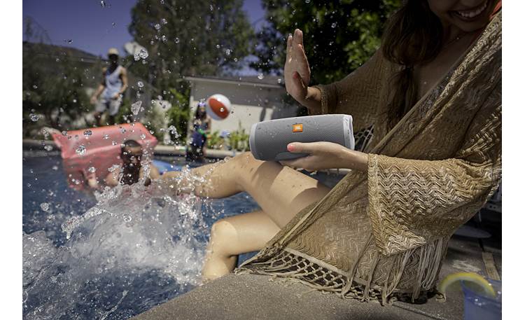 JBL Charge 3 Gray - waterproof for poolside fun