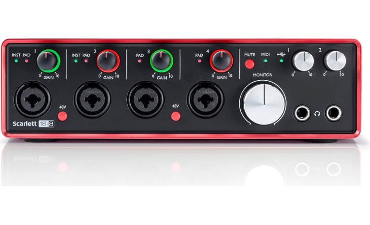 Focusrite Scarlett 18i8 (Second Generation) Direct front view