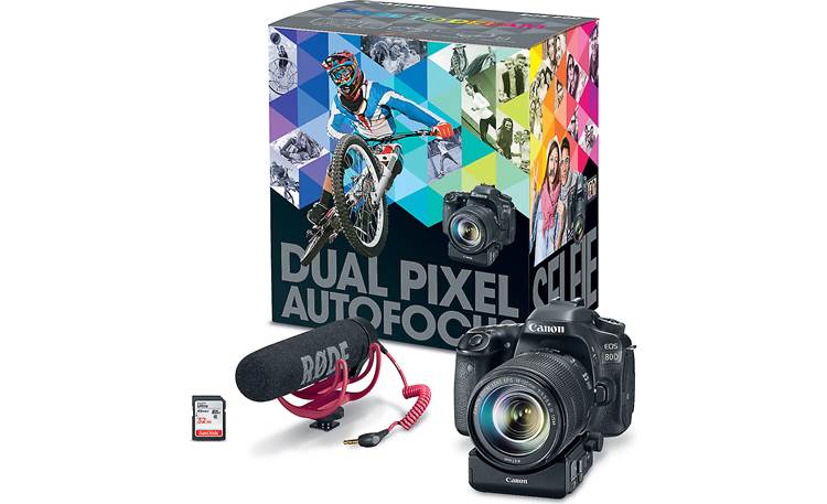 Keel slachtoffer emmer Canon EOS 80D Video Creator Kit 24.2-megapixel digital SLR camera with  18-135mm zoom lens, Rode® VideoMic GO™, and 32GB memory card at Crutchfield