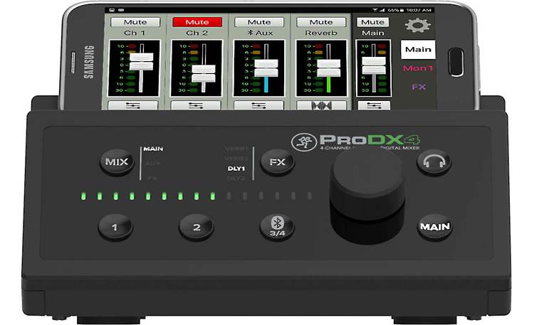 Mackie ProDX4 4-channel digital mixer with Bluetooth® control at