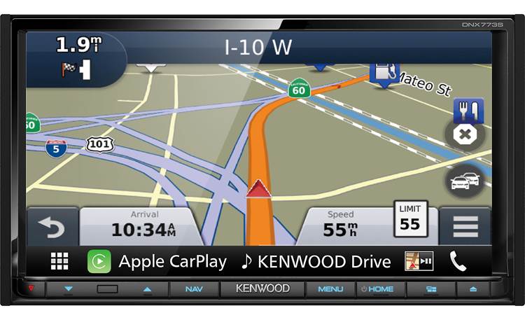 Kenwood DNX773S Garmin GPS keeps you on the right path