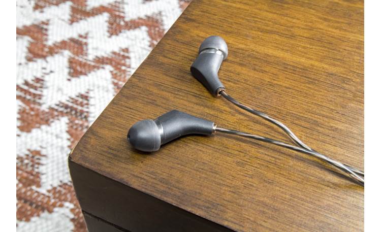 Klipsch X6i Earpieces are angled up and tilted inward for a secure comfortable fit