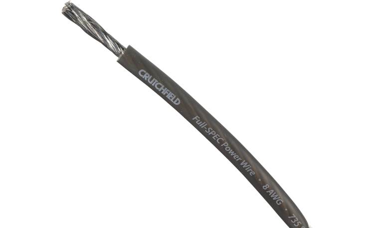 Crutchfield Black Ground Wire 8-gauge ground wire shown
