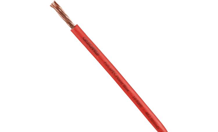 Crutchfield Red Power Wire 10-gauge power wire shown