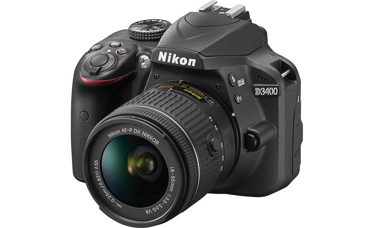 Nikon D3400 Kit (Black) 24.2-megapixel digital SLR camera with 18-55mm VR  lens and Bluetooth® at Crutchfield