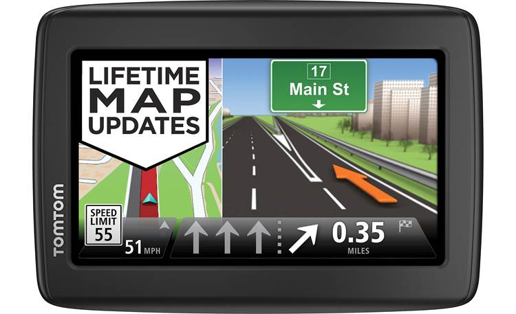 TomTom VIA Portable navigator with 4.3" display and free lifetime map updates at Crutchfield