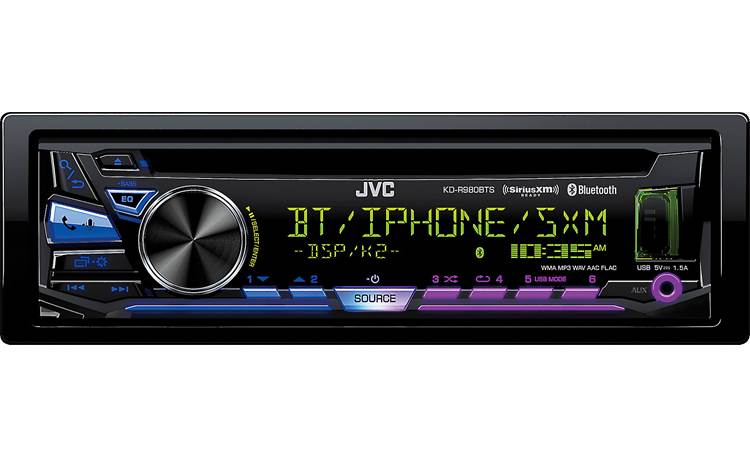 JVC KD-R980BTS The colorful 2-line display shows you all the music info