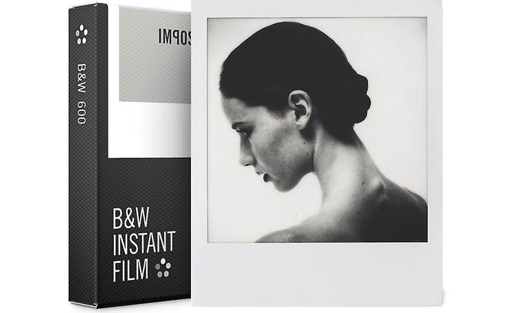 Impossible 600 Black & White Film Shown with a sample photo