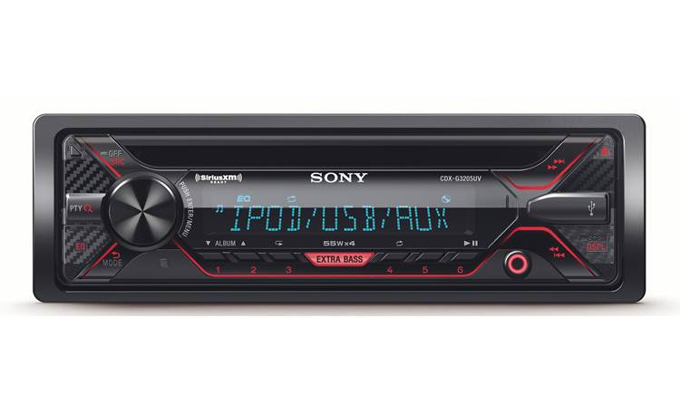Sony CDX-G3205UV The CDX-G3205UV has variable color settings for buttons and the display